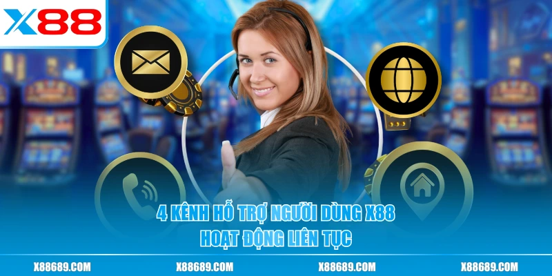 4 kênh hỗ trợ người dùng X88 hoạt động liên tục